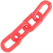 Maglia ovale in acrilico trasparente 39x23 mm - Rosso x1