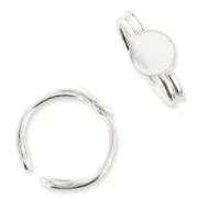 Base anello per incollare per bambini mm. 8 Argento 925 x1