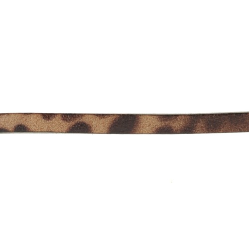 Laccetto cuoio mm. 5x2 Leopardo x30cm
