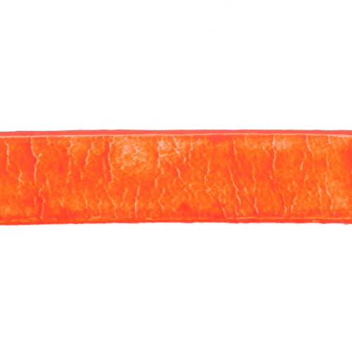 Laccetto cuoio mm. 10 Arancio Fluo x30cm