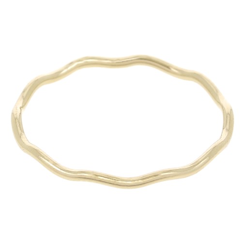 Anello finemente ondulato - Misura 55 - Gold filled x1