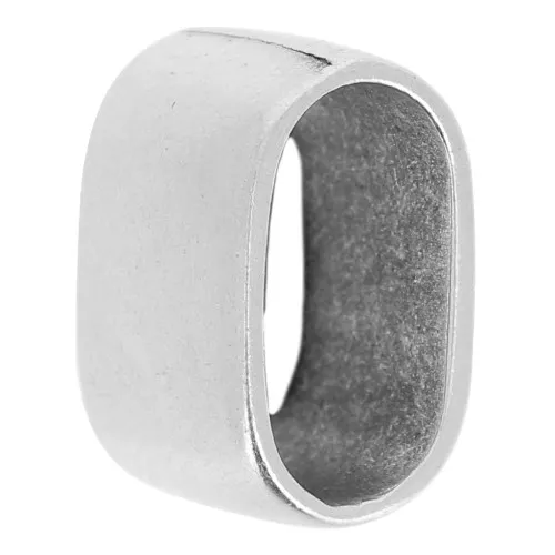 Passante 7.5x12mm per cordoncini mm.5 argentato antico x1