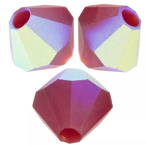 Biconi Preciosa 4 mm - MC Bead Rondell - Siam AB Matt x30