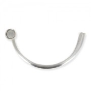 Mezzo girocollo  13,5 cm supporto cabochonper cordoncino argentato ant|raw }}