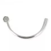 Mezzo girocollo 13,5 cm supporto cabochonper cordoncino argentato ant