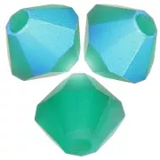 Biconi Preciosa 4 mm - MC Bead Rondell - Emerald AB Matt x30