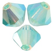 Biconi Preciosa 4 mm - MC Bead Rondell - Caribbean Sea AB 2X x30|raw }}