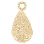 Ciondolo a goccia con diamante 14x7 mm con anello aperto - dorato x1|raw }}