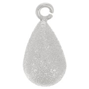 Ciondolo a goccia con diamante 14x7 mm con anello aperto - Rodio x1|raw }}