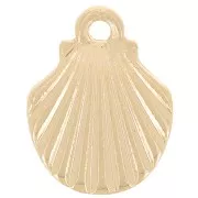 Ciondolo conchiglia 13x10 mm - Dorato x1