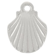 Ciondolo a conchiglia 13x10 mm - Argento x1