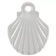 Ciondolo a conchiglia 13x10 mm - Argento x1