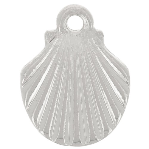 Ciondolo a conchiglia 13x10 mm - Argento x1