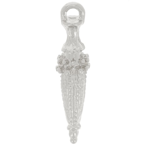 Pendente a punta di pendolo etnico 24x6 mm - Argento x1