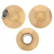 Perline rotonde da 4 mm - Acciaio inossidabile 316L dorato x100