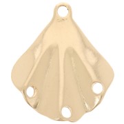 Pendente lampadario effetto martellato 21x18 mm con 3 fori - doratox1