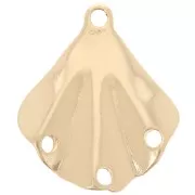 Pendente lampadario effetto martellato 21x18 mm con 3 fori - doratox1