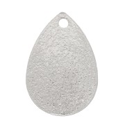 Zecchini goccia effetto diamante 13,5x9 mm - Rodio x1|raw }}