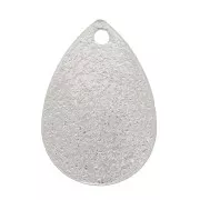 Zecchini goccia effetto diamante 13,5x9 mm - Rodio x1