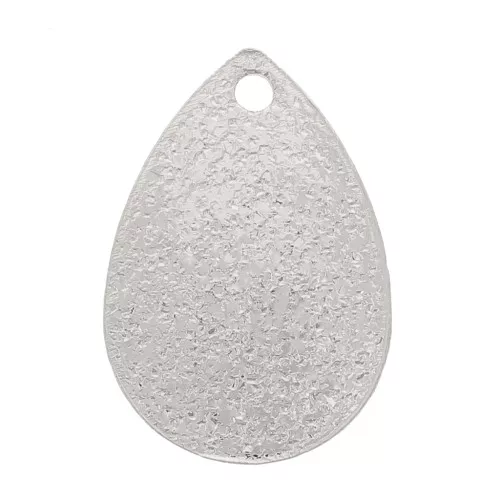 Zecchini goccia effetto diamante 13,5x9 mm - Rodio x1