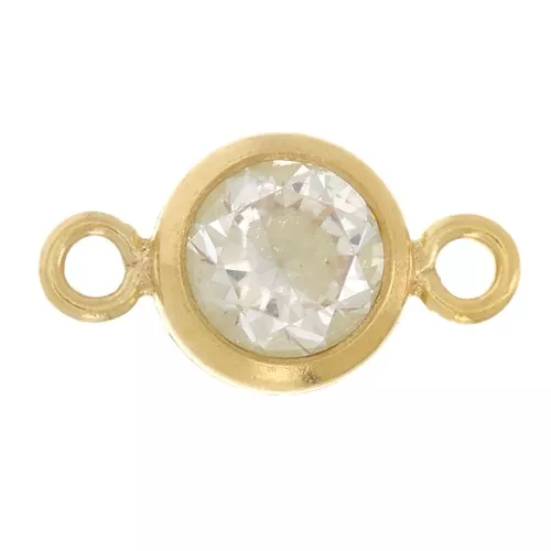Distanziatori rotondi da 4,5 mm - ossido di zirconio - Gold filled x10