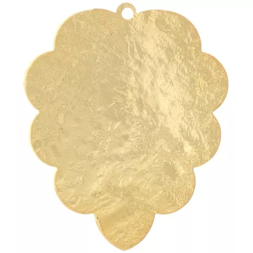 Pendente forma di foglia 27x22,5 mm - Dorato in oro fino x1