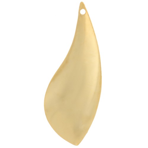 Pendenti a goccia 38x14,5 mm - Sinistra e destra - Dorati con oro fino x2