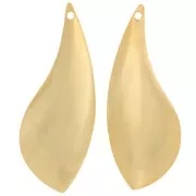 Pendenti a goccia 38x14,5 mm - Sinistra e destra - Dorati con oro fino x2