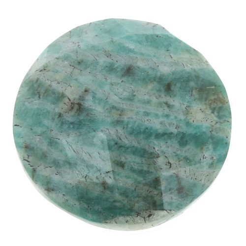 Cabochon tondo sfaccettato mm. 18 Amazonite x1
