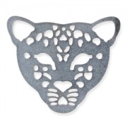Separatore leopardo con paillettes 51 mm Argentato x1