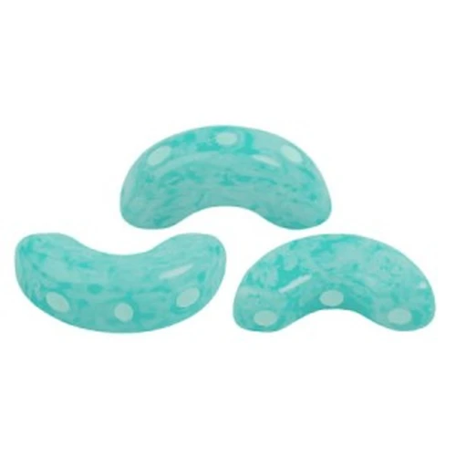 Arcos® di Puca® 5x10 mm Milky Green Turquoise x10g