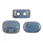 Perle in vetro Lipsi® di Puca® 4x6 mm - Opaque Aqua Bronze x10g