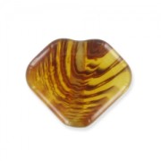 Disco piatto forma diamante mm. 13 imitazione ambra x1