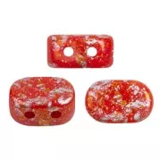 Perle in vetro Lipsi® di Puca® 4x6 mm - Opaque Red Coral Tweedy x10g