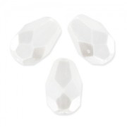 Pere sfaccettate mm. 7x5 White Pearl x25|raw }}