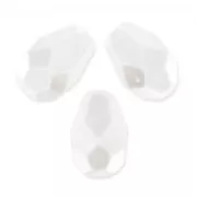 Pere sfaccettate 7x5 mm Crystal Pearl Snow x25