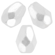 Perla a forma di pera sfaccettate 7x5 mm - Crystal Pearl Snow x25