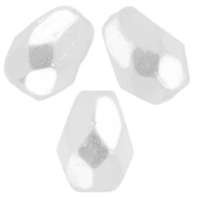Perla a forma di pera sfaccettate 7x5 mm - Crystal Pearl Snow x25