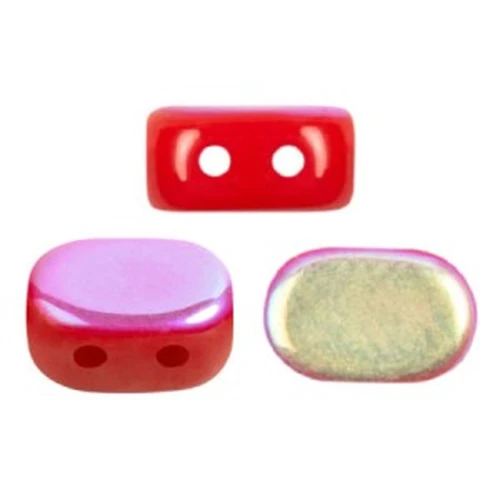 Perle in vetro Lipsi® di Puca® 4x6 mm - Opaque Red Coral AB x10g
