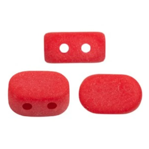 Perle in vetro Lipsi® di Puca® 4x6 mm - Opaque Red Coral Mat x10g