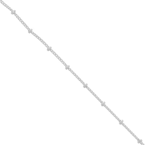 Catena Gourmette con perline (1x1) mm. 2 Argento 925 x1m