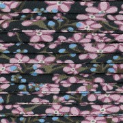 Cordoncino in tessuto Liberty - Anice stellato - Nero - Lilla - Blu x1m