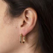 Monachelle ovali 22x16 mm - placcato oro 3 micron x2