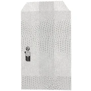 Confezione di carta 7x12 cm - lucertola - Argento - Bianco x1