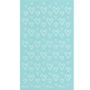 Silk Screen per pasta polimerica 80x140 mm - Cuori x1