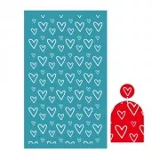Silk Screen per pasta polimerica 80x140 mm - Cuori x1