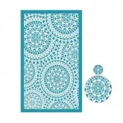 Silk Screen per pasta polimerica 80x140 mm - motivo Mandala x1