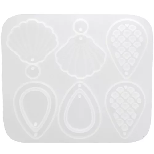 Stampo in silicone per ciondoli e cabochon rotondi in resina - Trasparente