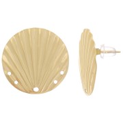 Orecchini a conchiglia da 23 mm con 5 fori - Acciaio inossidabile 304 Gold x2