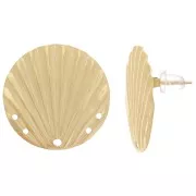 Orecchini a conchiglia da 23 mm con 5 fori - Acciaio inossidabile 304 Gold x2
